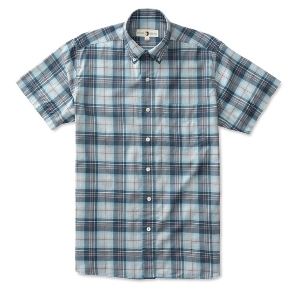 Duck Head HarlowPlaid Twill Short Sleeve Shirt SZ M NEW - Picture 1 of 3